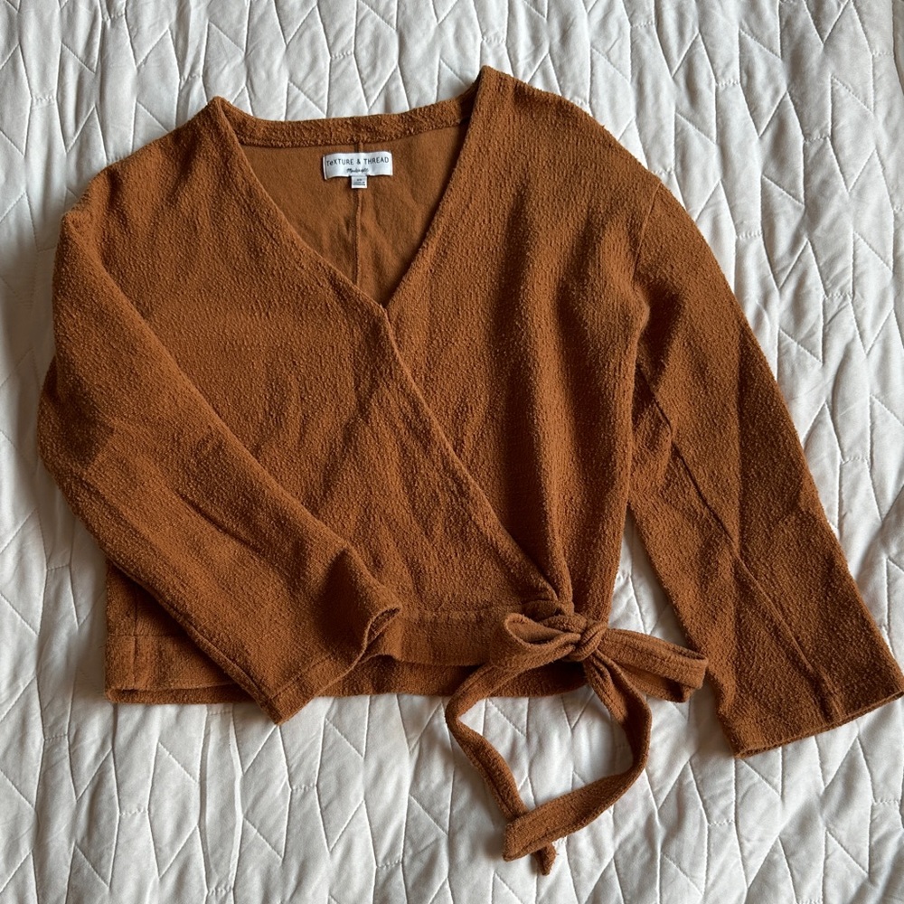 Brown Wrap Top